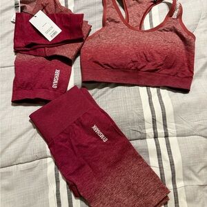 Gymshark Red Ombre Activewear Set